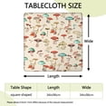 thumbnail image 2 of Red Mushroom Light Pattern Square Fitted Tablecloth with Elastic Edge,Square Table Cover,Washable Elastic Table Cover for Home Kitchen Party Decor 34"x34", 2 of 6