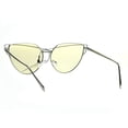 thumbnail image 4 of Nerd Cat Eye Metal Rim Light Color Lens Retro Sunglasses Silver, 4 of 4