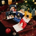 thumbnail image 7 of Christmas Cards 4.3X4.3Inch Small Up Card with Envelopes Stickers 3D Cute Holiday Greeting Cards Santa Snowman Reindeer Xmas Tree Christmas Cards for Kids丨B, 7 of 7