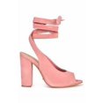 thumbnail image 2 of Schutz Archie Poppy Rose Pink Ankle Wrap Peep Toe High Heel Pumps Sandals Heels (7), 2 of 2