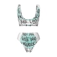 thumbnail image 6 of Rocae Not All Who Wander Are Lost1 for Bikini Set for Women Two Piece Sexy High Swimsuits Split Crossover Bikini XX-Large, 6 of 9