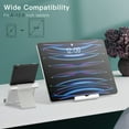 thumbnail image 4 of STYU Tablet Stand, Adjustable Portable Desktop Holder, Foldable Dock for iPad/iPad Pro/Air/Mini, Galaxy Tab A8/A7 Lite/A7/S8/S7, Kindle, Tab/Phones(4-13"), Silver, 4 of 9