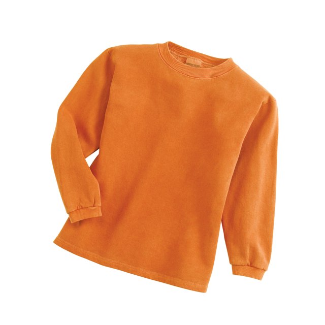Jóvenes 10 oz. Sudadera Crew Teñida en Prenda BURNT ORANGE S Colores Confort C9755