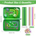 thumbnail image 2 of Sensory Activity Board Silicone Fidget Toys with storage function for Stress Relief Calming Focus ADHD and Autism 10 Colors Sensory Toy Game Controller for Kids 3 4 5 + & Adults with 36 Strings, 2 of 5