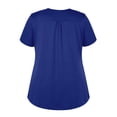 thumbnail image 3 of Ketyyh-chn99 Vêtements pour Femmes Ample Grande Taille Blouse Confortable Été Manches Courtes Tunique Décontractée Hauts Confortable Ample Col Rond Hauts BU2,S, 3 of 4