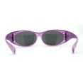 thumbnail image 4 of Polarized Womens 60mm Rhinestone Oval Fit Over Sunglasses Purple Black, 4 of 6