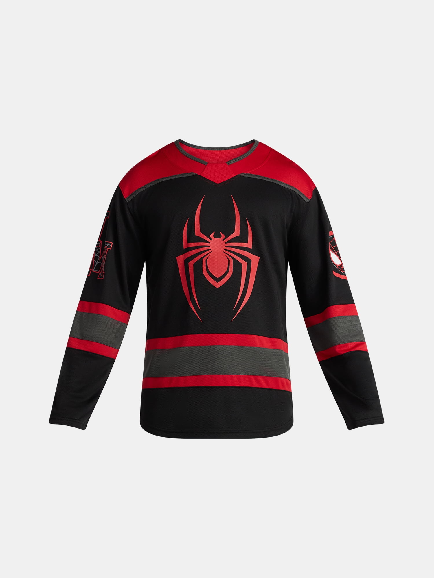Marvel Spider-Man Men's and Big Men's Miles Morales Hockey Jersey, Sizes XS-3XL