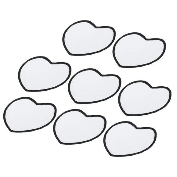 Uxcell 8pcs Parches en blanco para sublimación, 8cm/3.15" Parches de tela para planchar en blanco, parches de reparación de transferencia de calor, manualidades DIY en blanco