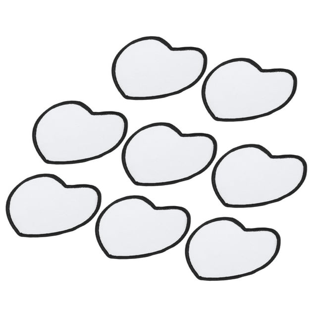 Uxcell 8pcs Parches en blanco para sublimación, 8cm/3.15" Parches de tela para planchar en blanco, parches de reparación de transferencia de calor, manualidades DIY en blanco