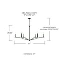 thumbnail image 2 of 6 Light Chandelier-29.25 Inches Tall And 57 Inches Wide-Matte Brass Finish Capital Lighting 450661Ma, 2 of 7