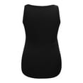 thumbnail image 4 of Aayomet Gym Tops For Women Women's Sleeveless Central Single-Row Clasp Club & Night Out Crop Tank Top,Black XL, 4 of 4