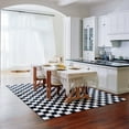thumbnail image 2 of Machine Washable Checkered Area Rug - Black and White - 3x5, 2 of 5