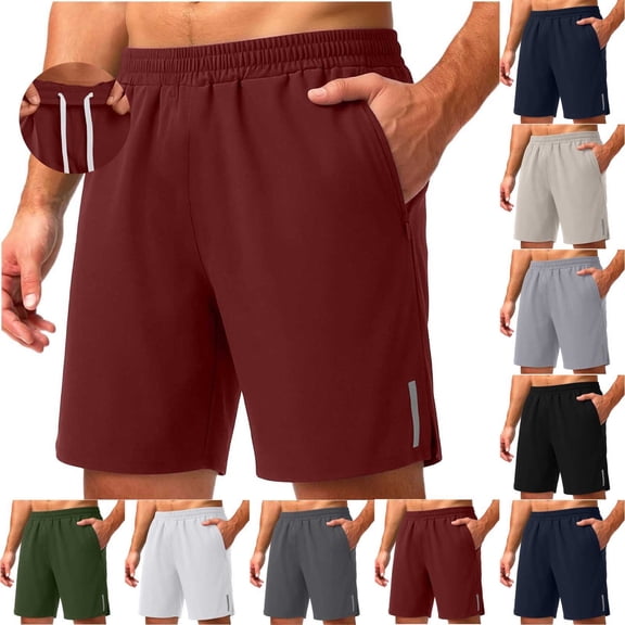 FRSASU Men's Casual Sweat Shorts 7" Athletic Running Lounge Drawstring Workout Gym Lightweight Shorts with Pockets White