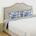 thumbnail image 3 of Satin Pillowcase Soft and Smooth Pillow Case for Hair and Skin Blue Flowers and Birds, 3 of 7
