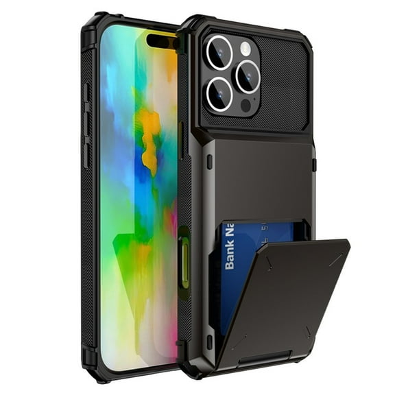 Case For IPhone 16 Pro Max/16 Plus/16 Pro/16, Shockproof Wallet Cover Drop Case Slot Anti-Scratch Shell