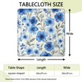 thumbnail image 2 of Pioneer Flower Floral Print Pattern Square Fitted Tablecloth with Elastic Edge,Square Table Cover,Washable Elastic Table Cover for Home Kitchen Party Decor 36"x36", 2 of 6