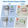 thumbnail image 2 of 4 Pack 16 Oz Glass Overnight Oats Containers with Lids and Spoons, Leak-Proof Mason Jars for Meal Prep, Yogurt, Salad & Cereal, 2 of 7