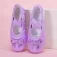 thumbnail image 6 of Miqool Kids Satin Ballet Dance Shoes Sequin Bow Soft Sole Slip-On Elastic Strap Gym Yoga Practice Dance Shoes for Toddler/Little/Big Kids, 6 of 9