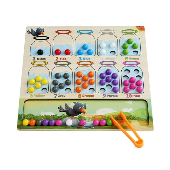 Juego de combinación de colores,Juego de clasificador de madera de juguete Montessori a juego de colores,Clasificación y conteo de colores Aprendizaje preescolar,Juguetes de educación