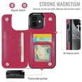 thumbnail image 3 of for iPhone 11 Wallet Case with Card Holder, PU Faux Leather Kickstand Card Slots Case, Double Magnetic Clasp and Durable Shockproof Cover, 3 of 8