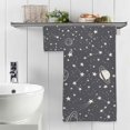 thumbnail image 4 of Coolnut Space Pattern Black Bath Towels with 1 Washcloth, 27"x54" + 12"x12"100% Cotton Bathroom Towels Set, Ultra Absorbent and Super Soft Bath Towel for Hotel, Home, 4 of 6