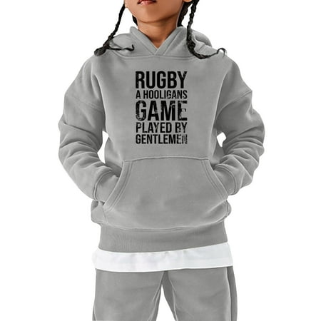 

Sweatshirts for Kids American Football Fans Sports Gift Vintage Rugby Player Sports Retro Outfits Rugby Pullover Hoodies for Boys