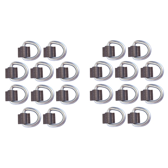 RAParts WR15 3/8" 20 Weld On Zinc D Rings For Rope Tie Down Motorcycle ATV Truck Trailer