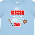 thumbnail image 4 of Inktastic Little Sister and Biggest Fan Baseball Glove and Bat Girls Baby T-Shirt, 4 of 5