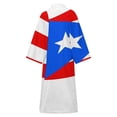 thumbnail image 6 of Puerto Rico Flag Bathrobe Plush Bathrobe Cozy Unisex Winter Bathrobe Warm Water Absorbent, 6 of 9