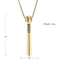 thumbnail image 7 of Baseball Bat Stainless Steel Cremation Jewelry For Ashes For Women Men Sport Keepsake Memorial Urn Pendant Necklace, 7 of 7