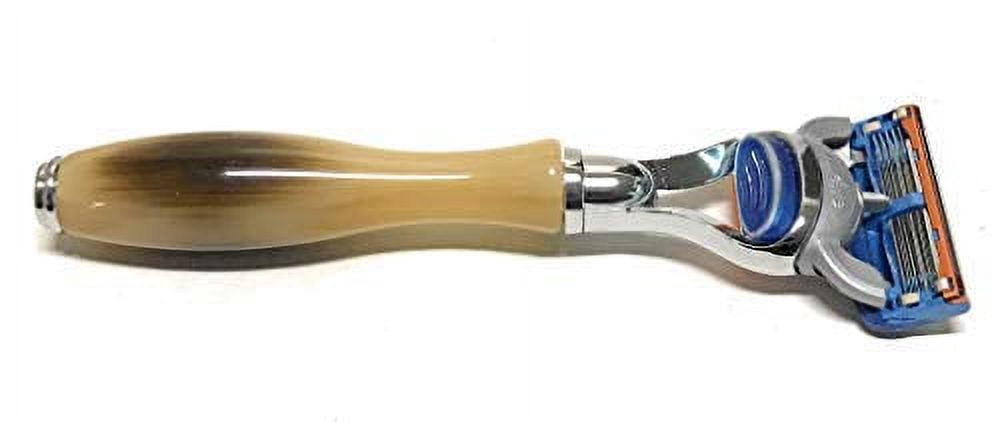 GBS Premium Horn Chrome Handle 5-Blade Safety Shaving Razor for Men