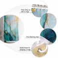 thumbnail image 5 of Abstract Marble Texture Shower Curtain Set ，Waterproof Fabric Shower Curtains Dark Green Gradient Watercolor Shower Curtains for Bathroom,Bathroom Decor 60"x72", 5 of 6