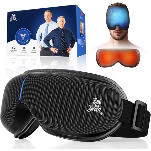 Bob and Brad Eye Massager with Heat and Cooling Theray For Migraines Dry Eyes Relief, Comfort Heated  Eye Mask with Customizable Music