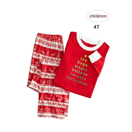 

Family Nightclothes Christmas Parent-child Pajamas Animal Snowflake Printed Family Clothing Kid 4 Years