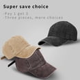 thumbnail image 2 of Stcylzfu 3pcs Vintage Washed Baseball Cap - Distressed Retro Dad Hat for Streetwear & Daily Outfits | Adjustable Unisex Fit, 2 of 6