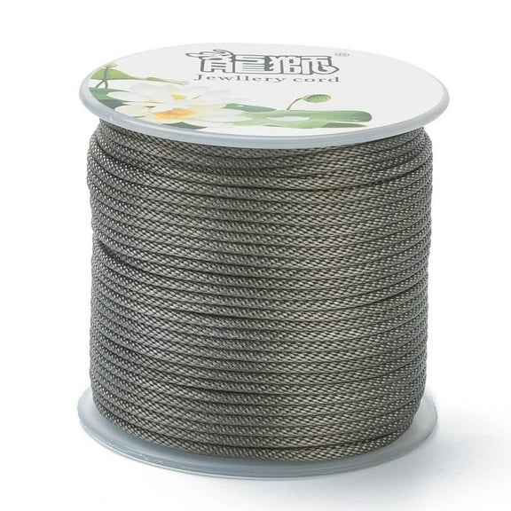 Polyester Cords for Jewelry Making Beading Crafting Slate Gray 1.5mm about 21.87 yards(20m)/roll