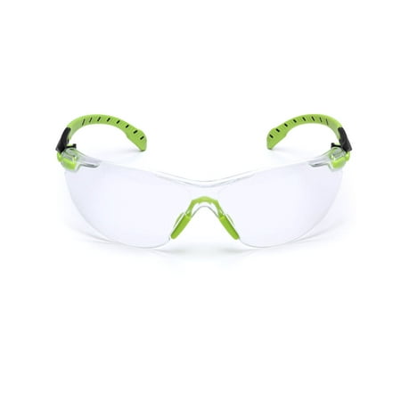 3M Solus 1000-Series Safety Glasses S1201Sgaf Green/black Clear Scotchgard Anti-Fog Lens