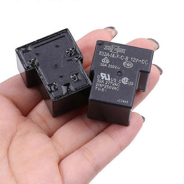 2 Relè 12V 832A-1A-FCB 30A 4 Pin, Nuovo E Compatto