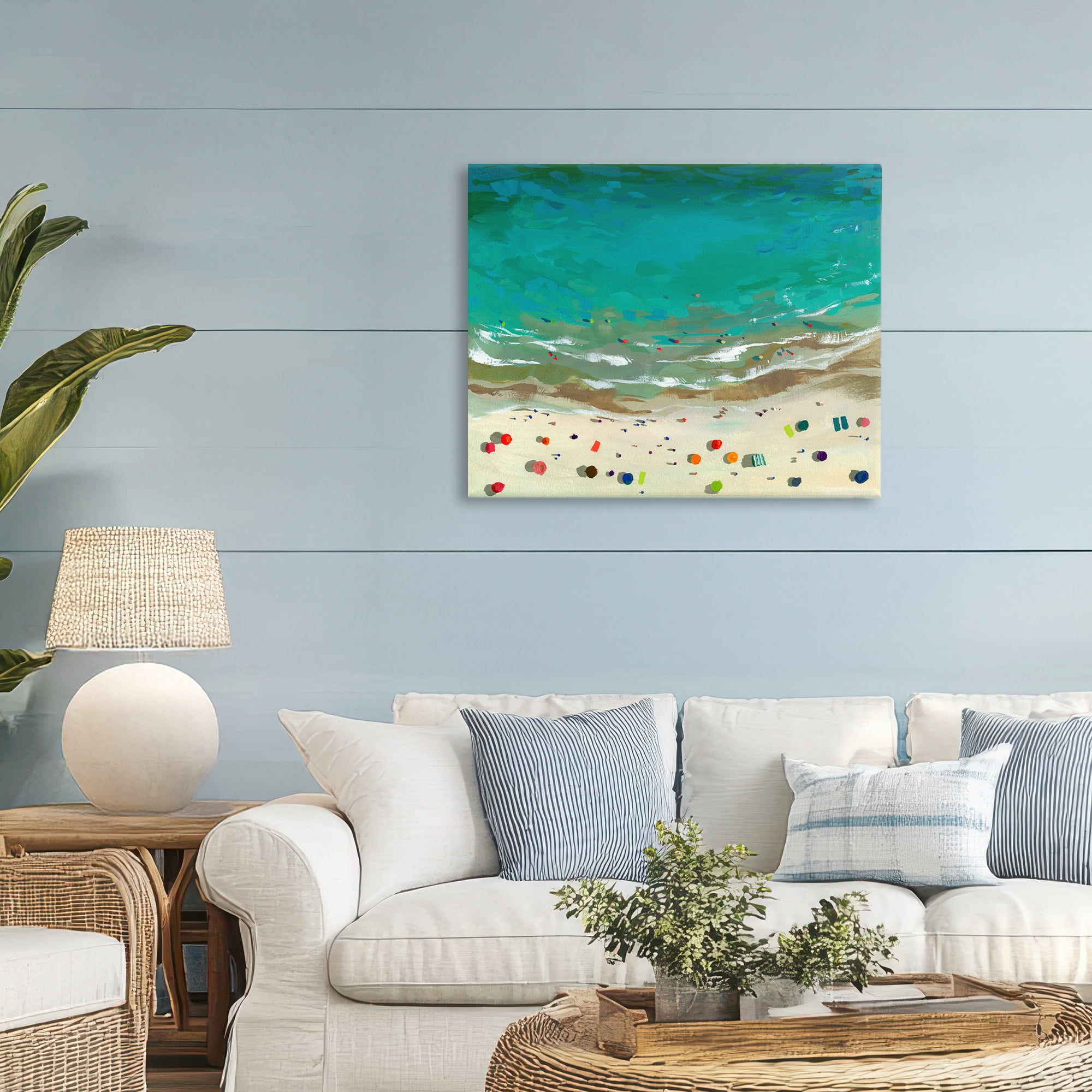 Stupell Industries Aerial Turquoise Shoreline Canvas Wall Art, design by Brook Page