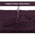 thumbnail image 5 of LuxUrux Soft & Plush Shaggy Plum Chenille Microfiber Bath Rug, 20" x 20'', Non-Slip Backing, 5 of 7