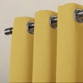 thumbnail image 3 of Quality Home Closeout Solid Silver Grommet Blackout Curtains - Mustard - 52"W X 84"L - (Set Of 2 Panels), 3 of 3