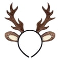 thumbnail image 3 of Reindeer Antlers Headband for Women, Big Animal Antler Ears Headbands, Festive Party Hair Accessories Reindeer Fabric Headpiece Holiday Celebration Decoration, Accessories,Khaki/1PCS, 3 of 6
