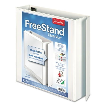 UPC: 0083086431203 | Cardinal FreeStand Easy Open Locking Slant-D Ring Binder  2  Cap  11 x 8 1/2  White