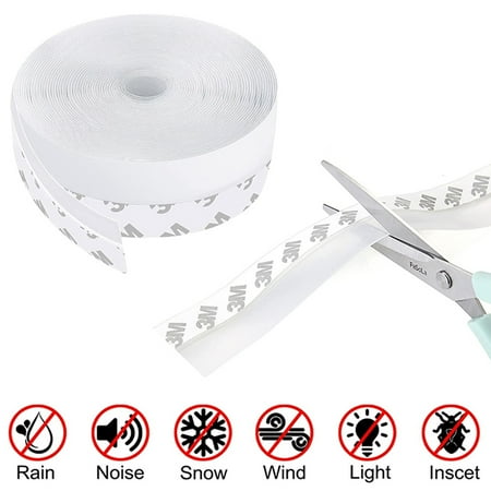 

Weather Stripping Silicone Door Seal Strip Door 16.4 Feet Long Transparent(Width 25mm)