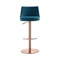 thumbnail image 1 of Taburete Whiteline Modern Living Carter, oro rosa y azul, 1 of 8