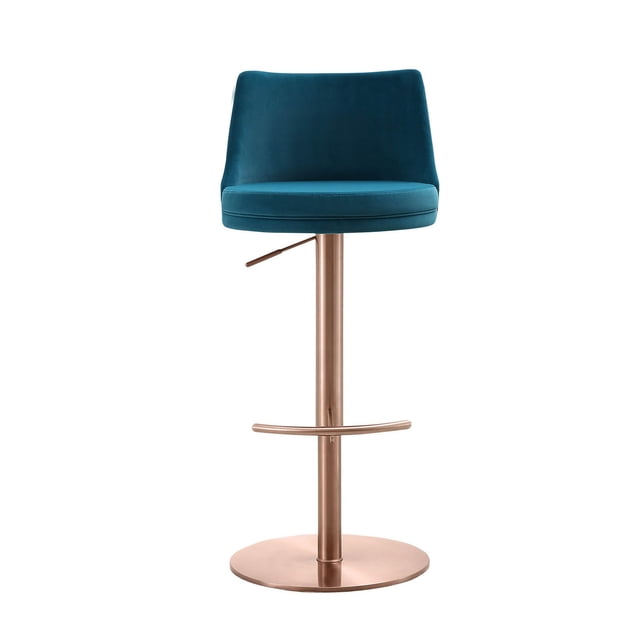Taburete Whiteline Modern Living Carter, oro rosa y azul