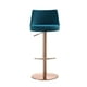 thumbnail image 1 of Taburete Whiteline Modern Living Carter, oro rosa y azul, 1 of 8