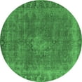 thumbnail image 1 of Ahgly Company Indoor Round Oriental Emerald Green Industrial Area Rugs, 4' Round, 1 of 4