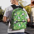 thumbnail image 5 of Yield Cartoon Panda And Leaf 1 Print Backpack for Women Men, Lightweight Casual Travel Daypack, Classic Basic College Backpack, Middle School Bag, 5 of 5