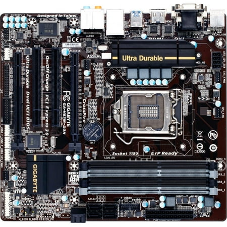 Gigabyte GA-Z87M-D3H Desktop Motherboard, Intel Chipset, Socket H3 LGA-1150, Micro ATX
